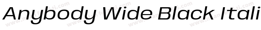 Anybody Wide Black Italic字体转换